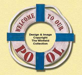 Preserver Pool Sign Woodcraft Pattern(F)