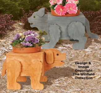 Puppy and Kitten Flower Pot Planter Plans