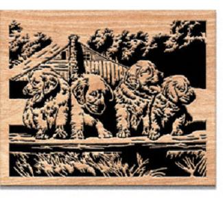 Pups On Bench Project Pattern