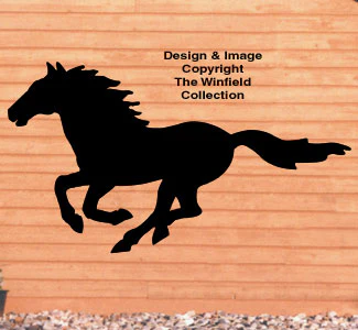 Running Horse Shadow Wood Pattern