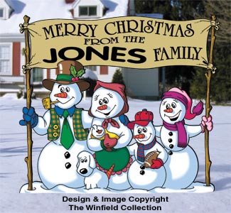 Snow Family Greeting Pattern(F)