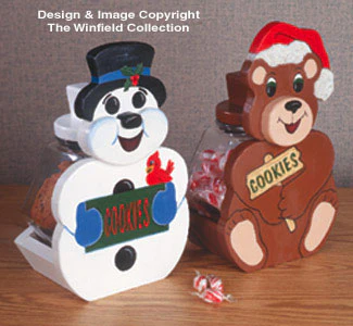 Snowman & Bear Treat Jars Pattern(F)