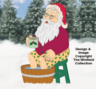 Soaking Santa Woodcraft Pattern