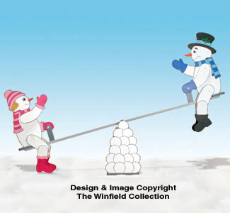 Teetering Snow Couple and Teeter Totter Pattern Set (W1622 & 1638)