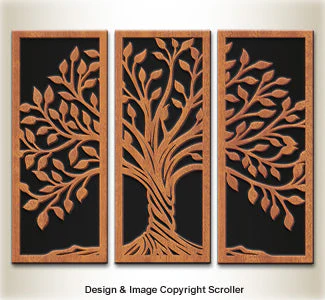 Tree of Life Wall Panel Display Scroll Saw Pattern - Downloadable