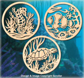 Underwater Sea Creature Wall Art Patterns