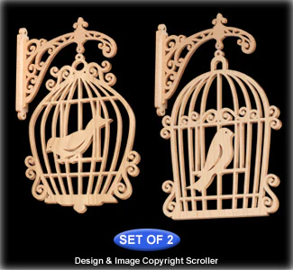 Vintage Hanging Birdcage Pattern Set #2