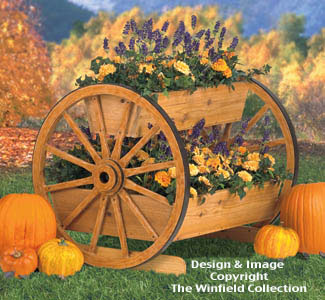 Wagon Wheel Planter Wood Plan