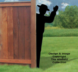 Waving Man Shadow Woodcraft Pattern(F)