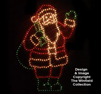 Waving Santa Nite-Lite Wood Pattern(F)