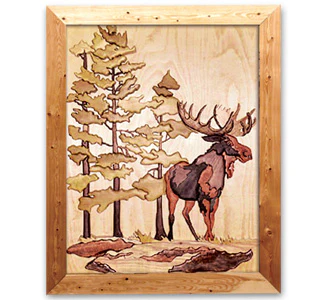 Wilderness Moose Intarsia Design Pattern