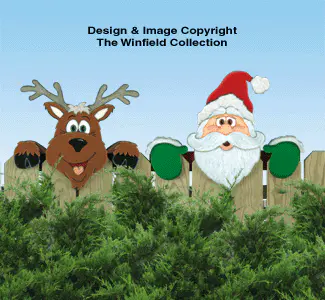 Winter Fence Peekers Wood Pattern [CYD154 & 155]