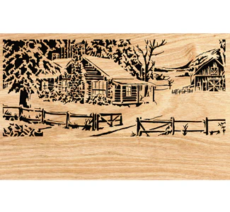 Winter Retreat Scrolled Wall Art Pattern