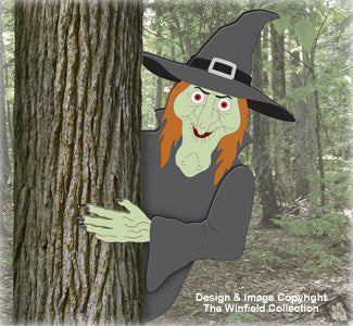 Witch Tree Peeker Woodcraft Pattern