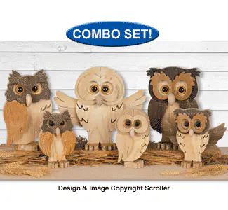 Woodland Owl Scroll Saw Pattern Set (9060, 9061 & 9062SC)