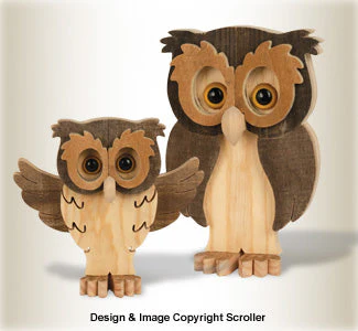Woodland Owl Set #3 Scroll Saw Patterns- Downloadable